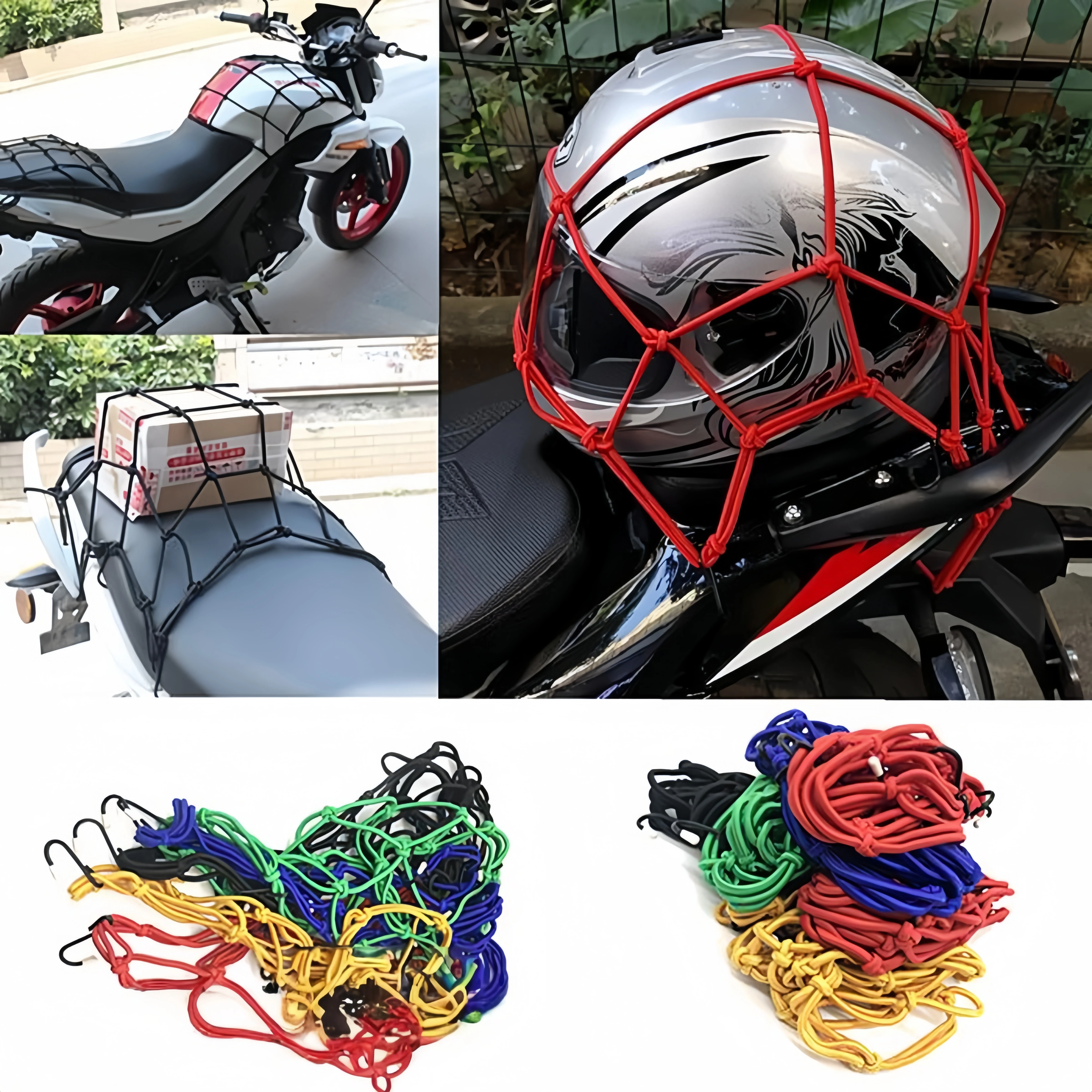 Cargo Net Cover, Elastic Tie‑Down Roof Luggage Net with Straps for Bicycle, Motorcycle & SUV Roof Rack view 4