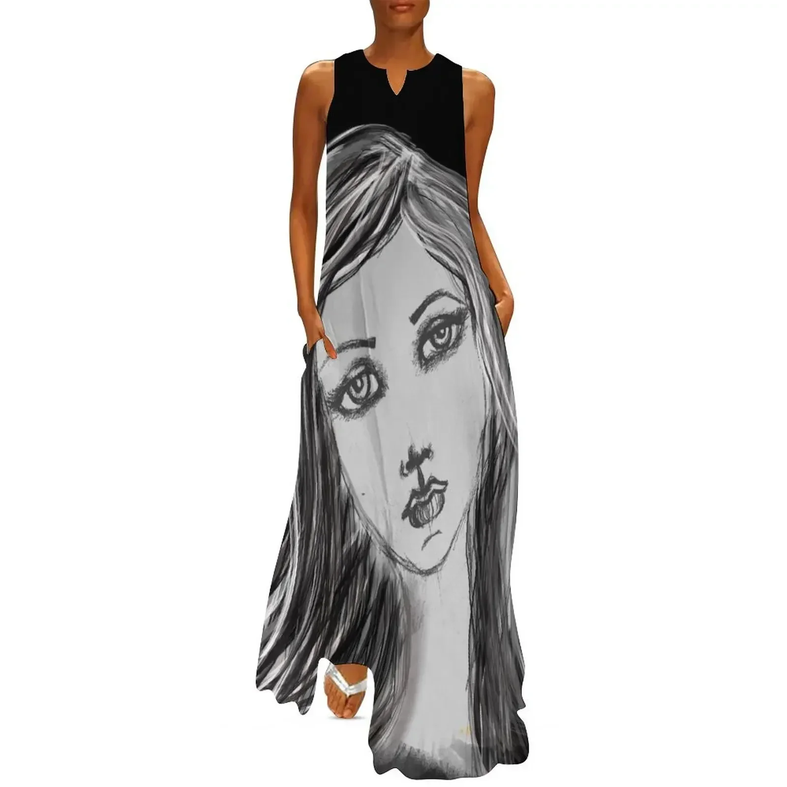 

Blackandwhite Long Dress evening dresses women dress clothes Dresses for wedding party Dress