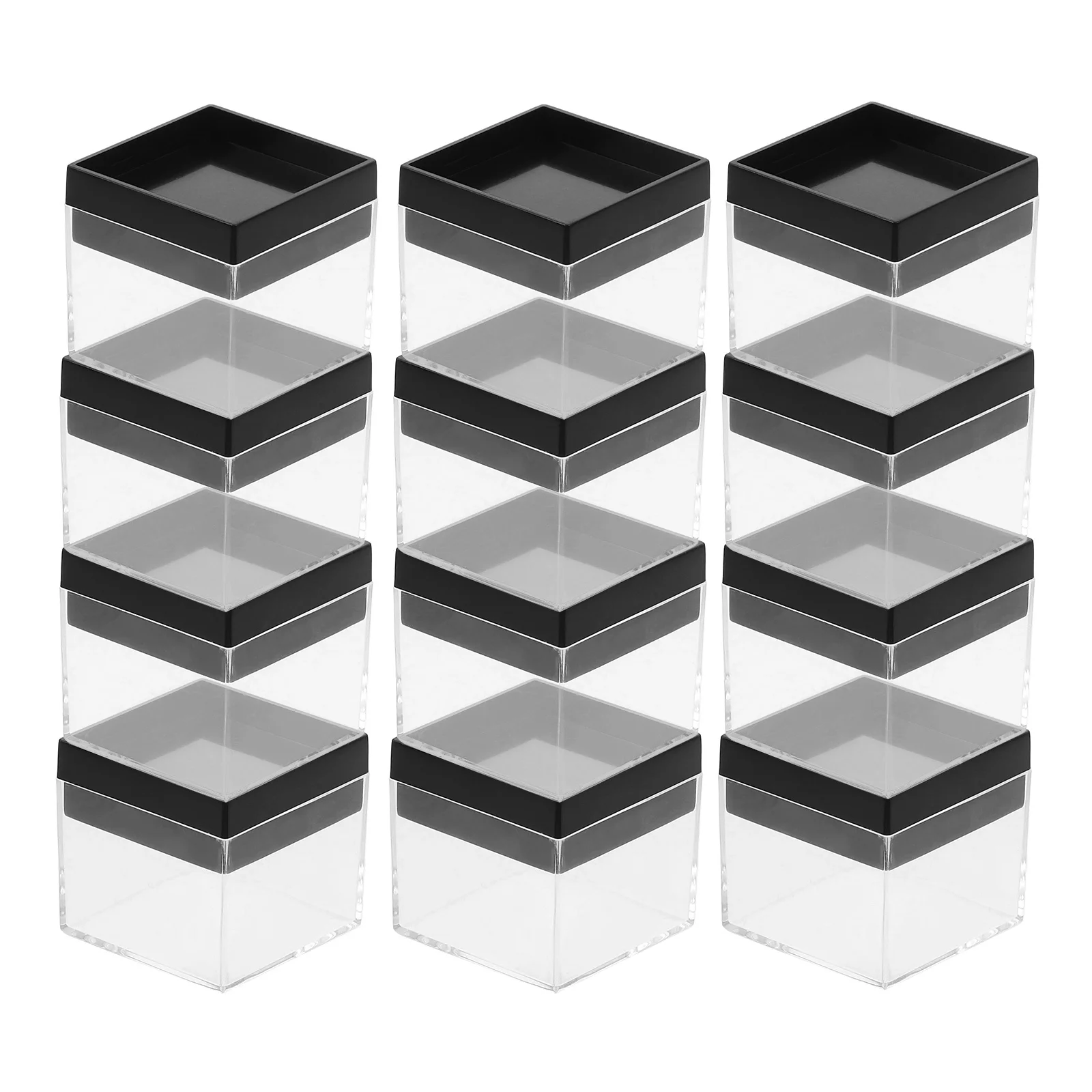 

20 Pcs Storage Case for Jewelry Square Container Floating Holder Clear Display Frame Organizer