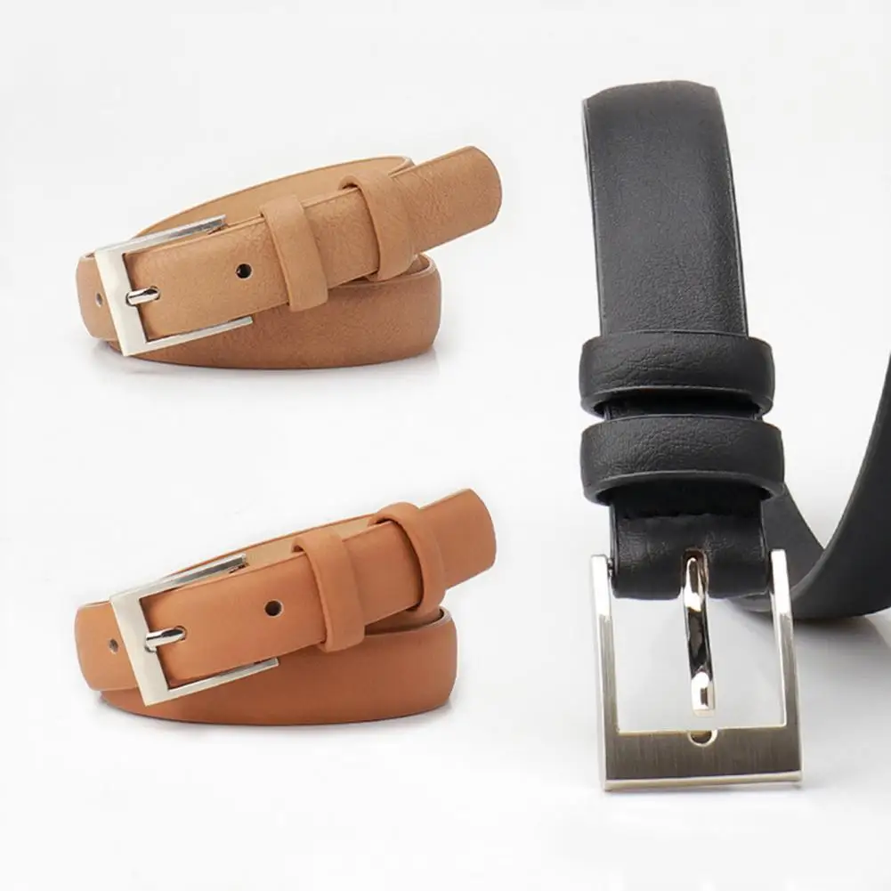 

Stylish Women Belt Adjustable Faux Leather Women's Belt Stylish Thin Strap with Alloy Buckle Casual Accessory for Jeans Costumes