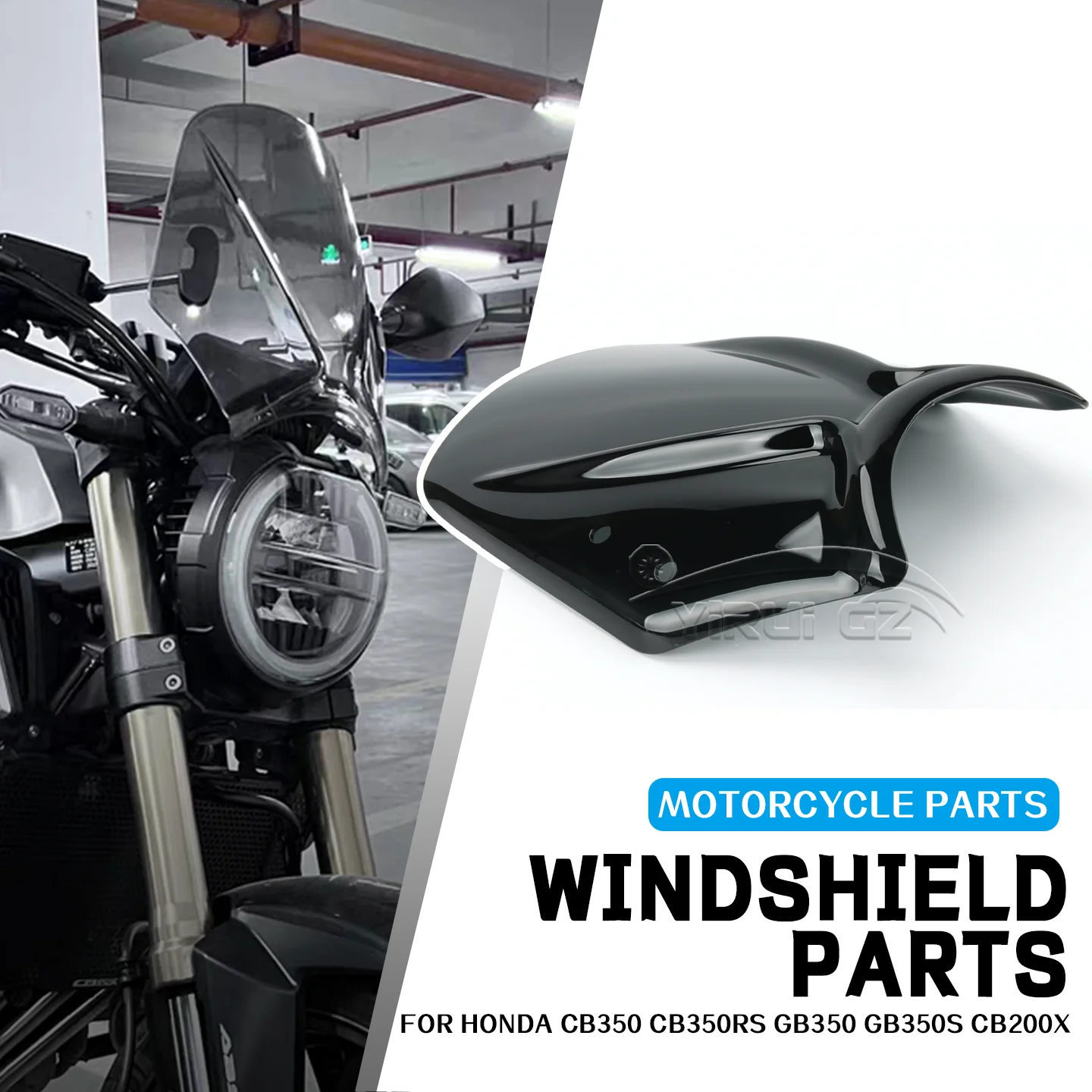 

Лобовое стекло в стиле ретро, универсальное для Honda CB350 CB350RS GB350 GB350S CB200X, мотоциклы на заказ, компактный спортивный дефлектор ветра 2020-2023