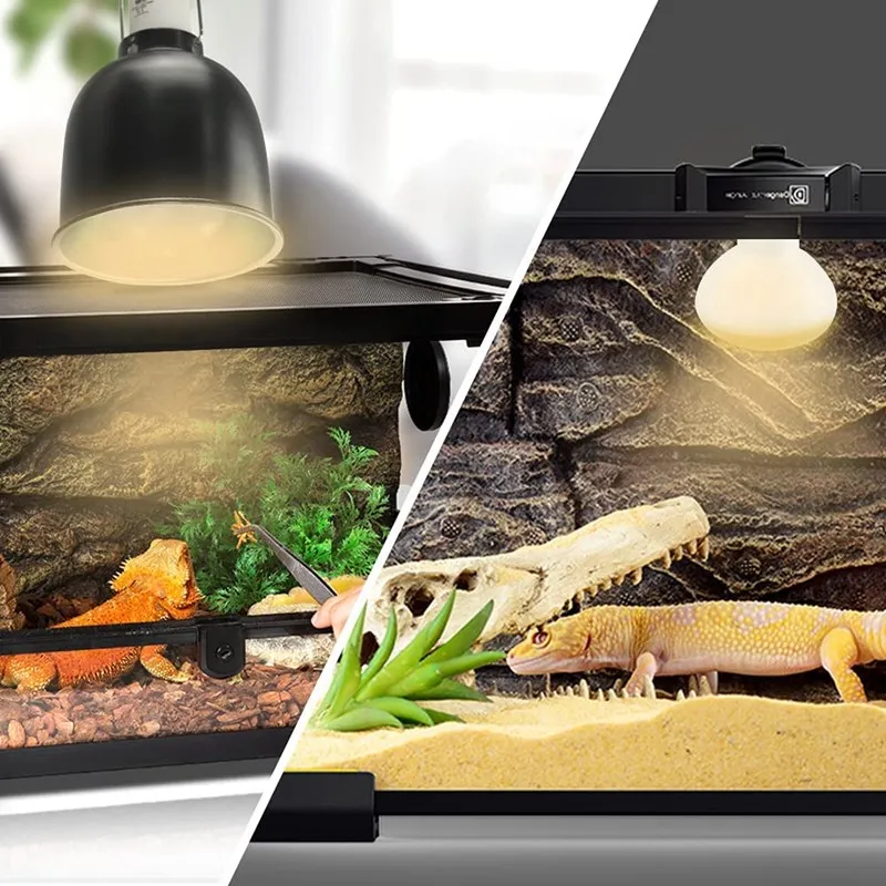 Reptile Heating Lamp UVA+UVB Turtle Basking UV Light Bulbs Lizard Reptile Pet Daylight Lamp Amphibians Temperature Controller