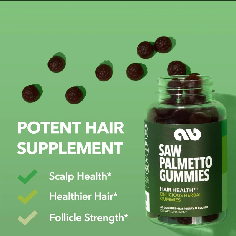 

Saw Palmetto Men's Soft Candy | Men's Saw Palm Hair Supplement | 60 Raspberry Vegetarian