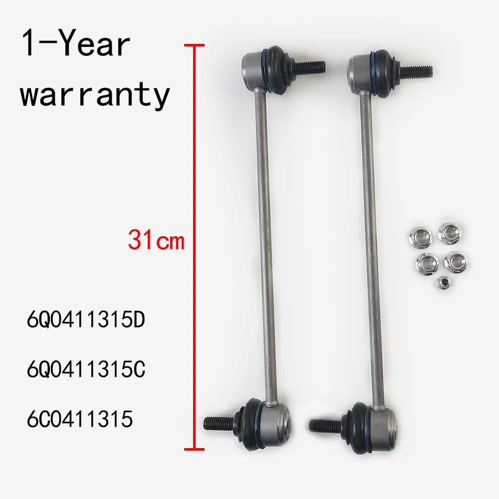 

2pcs Stabilizer link front 6R0411315A 6Q0411315D 6Q0411315C 6C0411315 6RD11315 for VW POLO UP! SAVEIRO IBIZA RAPID