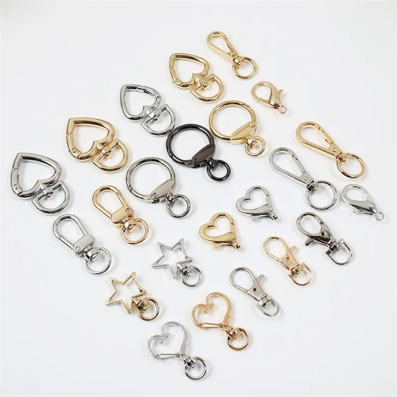 10Pcs Snap Hook Trigger Clips Buckles For Keychain Lobster Lobster Clasp Hooks Key Ring Clasp Jewelry Supplies