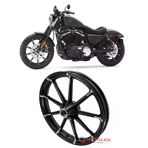 motorcycle Front Wheel Rim STRAIGHT 19" 2.15 9 Spoke Mag For refit Harley XL1200 883Iron 16-22