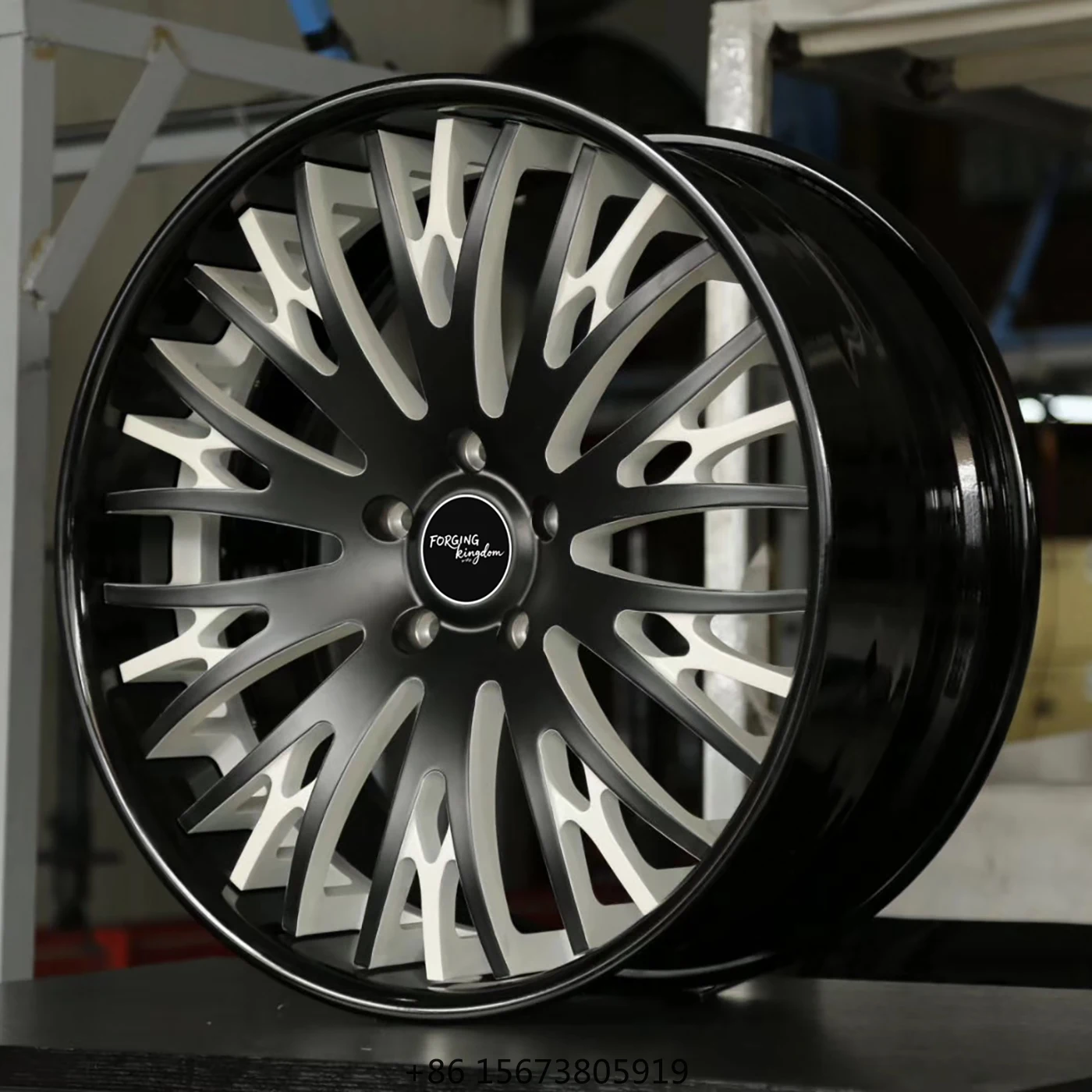 

New Genuine 2-Piece Forged Aluminum Alloy Wheels 17-26 Inch Multi-Spoke 5x108/114.3/120/112 40mm Black