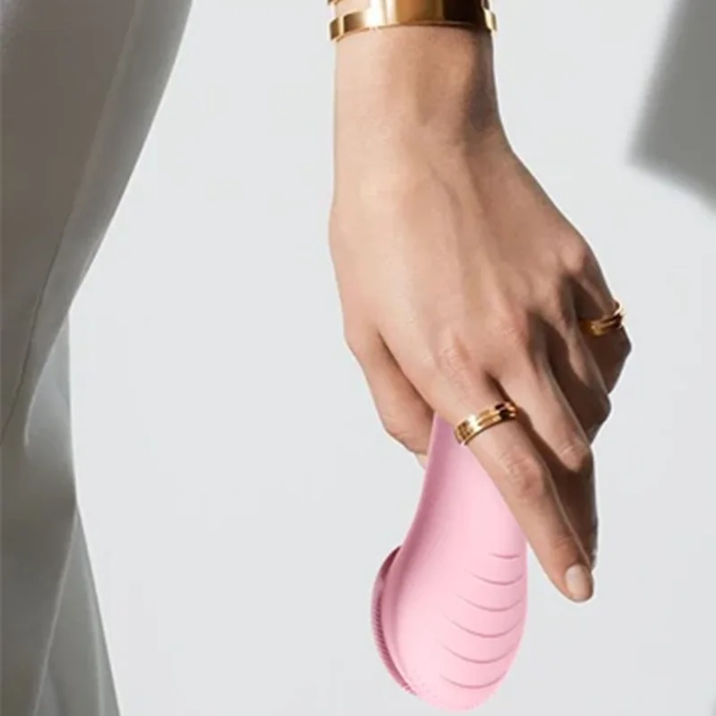 Sonic vibrierende Silikon-Gesichtsreinigungsbürste, wasserdichte Peeling-Gesichtsbürste, Beauty-Tool