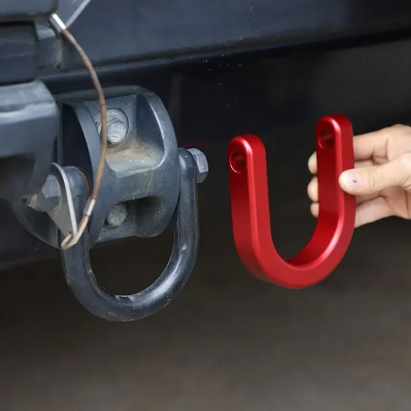 

Suetlcoity For Hummer H2 2003-2009 Aluminum Alloy Red Car Rear Trailer Hook Tow Ring Bumper Tow Hook Trim Car Accessories