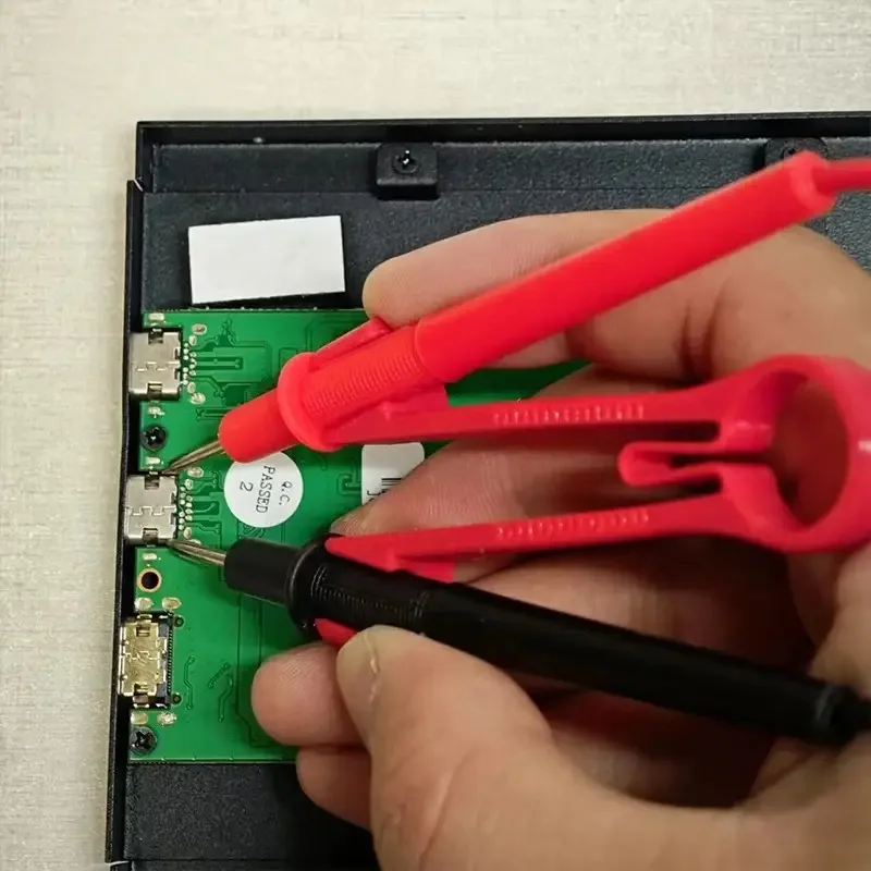 Multi meter shaped probe holder 3D printed, single handed manual