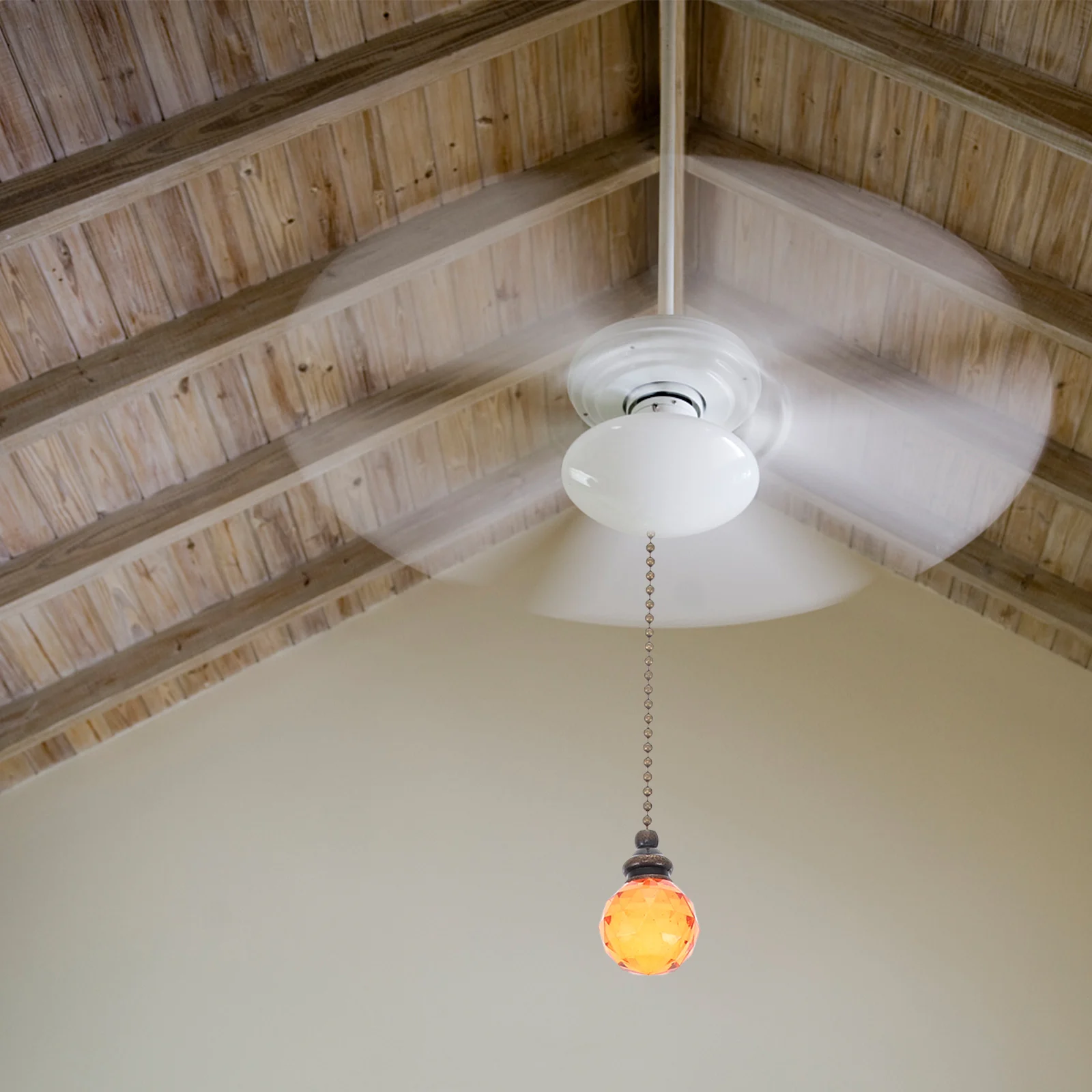 

2pcs Crystal Pull Chain Hanging Lamp Decoration Ceiling Fan Chain European Style Decorative Pendant Home Chandelier