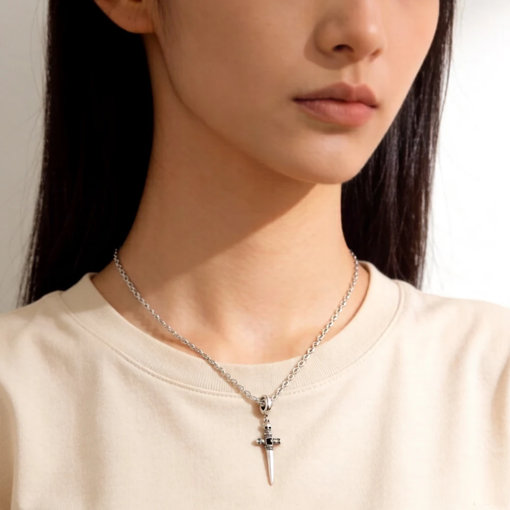 Sword Charms Pendant Europe Accessories 925 Sterling Silver Fashion Jewelry Brave Rebels Gift For Women Men