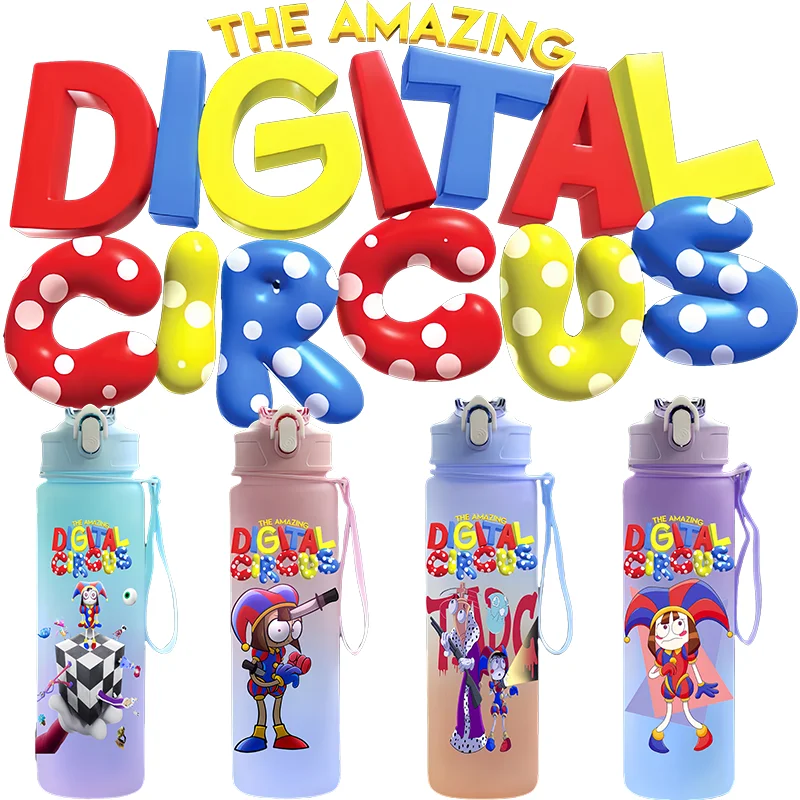 

The Amazing Digital Circus Anime Character Water Cup Large Capacity Outdoor Portable Drinking Bottle Children's Gift