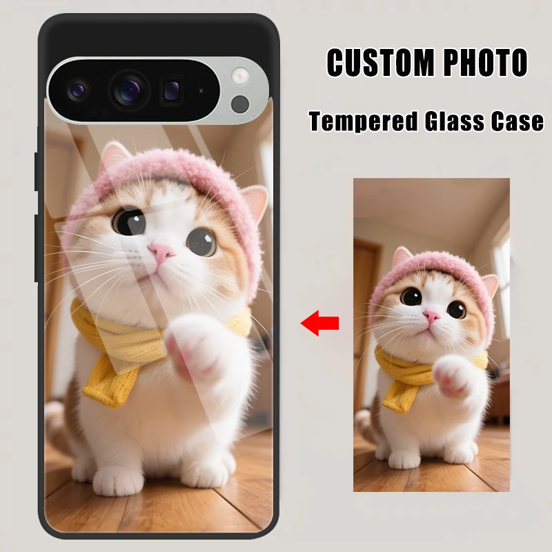 حافظة من الزجاج المقسى مخصصة لجوجل بيكسل 10 9 9A 8A 8 7 7A Pro XL لتقوم بها بنفسك غطاء صورة مخصص لهاتف جوجل 8 A 10 9 XL Fundas #3