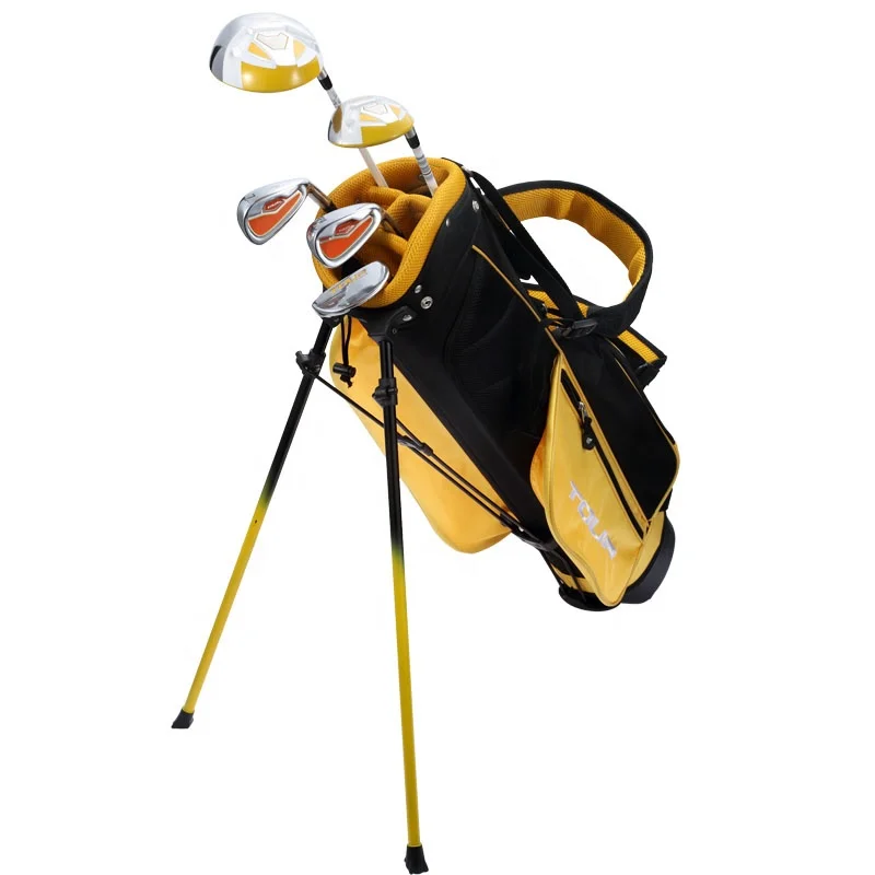 Junior 5 Piece Yellow Complete Golf Club Sets for Kids