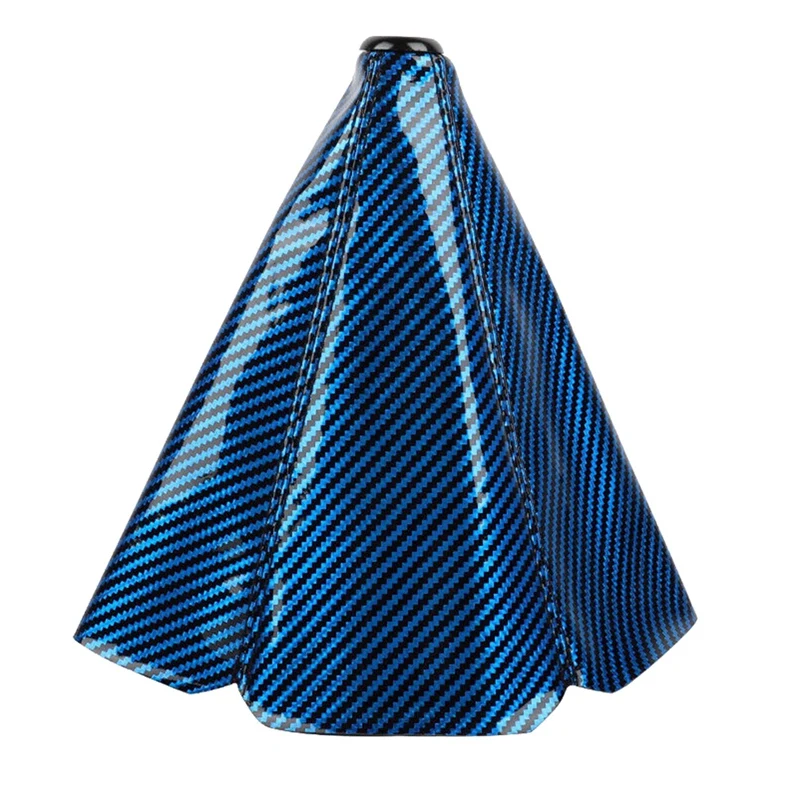 

Carbon Fiber Blue Shift Boot Stitch Cover For Gear Cover Shifter Shift Knob MT AT Spare Parts