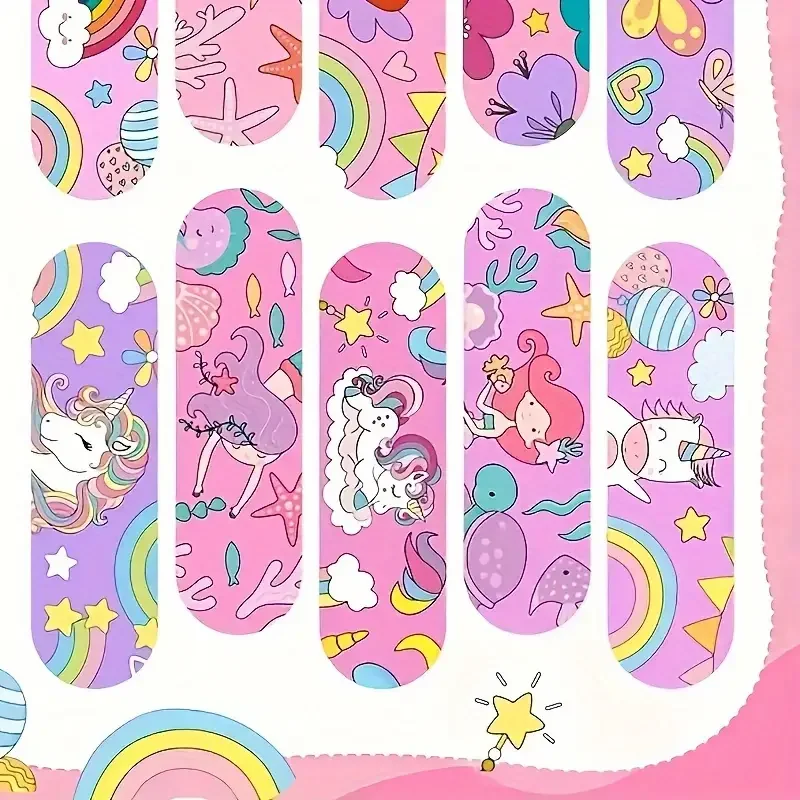 20PCS 50pcs/set Cartoon Kawaii Girls Horse Prints Band Aid Skin Dressing Tape Patch Strips Adhesive Bandages Plasters Woundplast