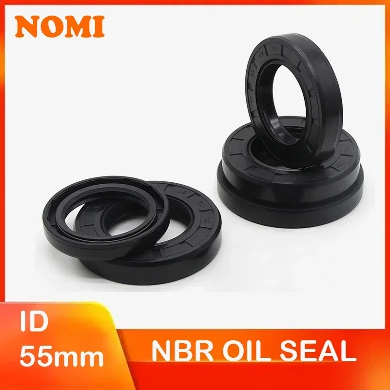 

NBR Oil Seal ID 55mm TC-70/72/75/78/80/82/85/90/95/100/110*8/9/10/12mm Nitrile Shaft Double Lip Gaskets Rubber Seal 1pcs