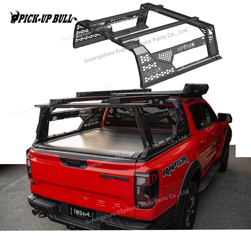 PICK-UP BULL 4X4 Universal Truck Roll Bar For Toyota Hilux Ladder Roller Bed Rack Truck For Ranger