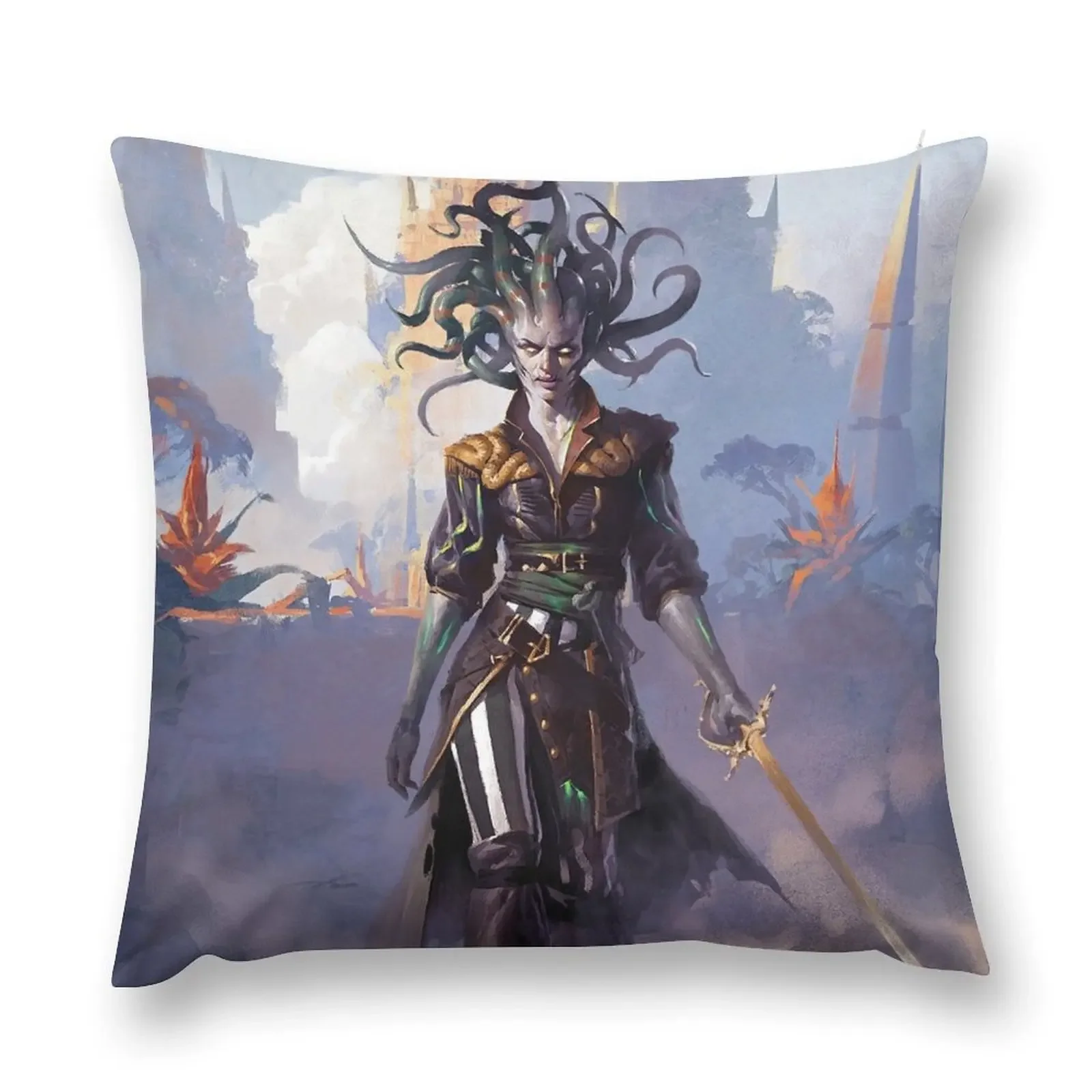 Vraska Planeswalker - Gorgon - Medusa - Pirate Queen Throw Pillow Sofa Pillow Cover Pillowcase Cushion pillow