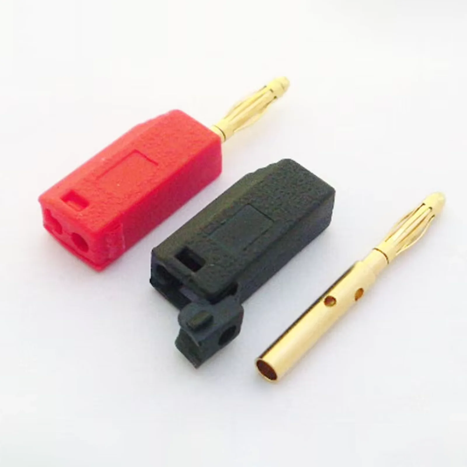 

100 шт., 2 цвета, 2 мм, штабелируемые позолоченные штекеры типа «банан» Radioshack