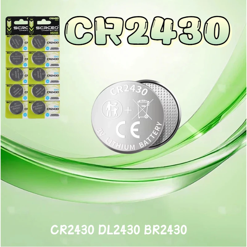 

CR2430 3V Lithium Button Batteries Replace for CR 2430 DL2430 BR2430 Coin Cell Watch Battery Toys Clock Car Key