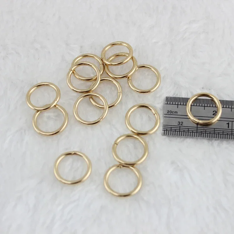 300個入り、5色、溶接なし、18mm厚、10mm幅のリング、3-8インチ、ゴールド、diy用アクセサリー、合金製、金属製、丸い縁、開口部付きoリング。