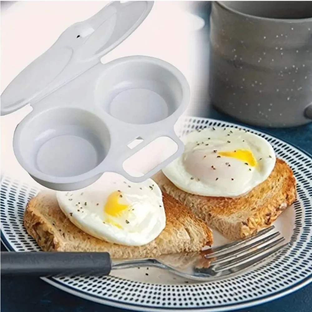 1Pc Home Kitchen Microwave Egg Cooker Plastic Non-Stick Egg Cooking Tool For Quick Breakfast Egg Poacher Kitchen Tools