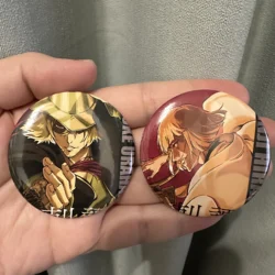 BLEACH Anime Figures Kurosaki Ichigo Kuchiki Rukia Cosplay Metal Badges Character Urahara Kisuke Decor Brooch Toy Christmas Gift