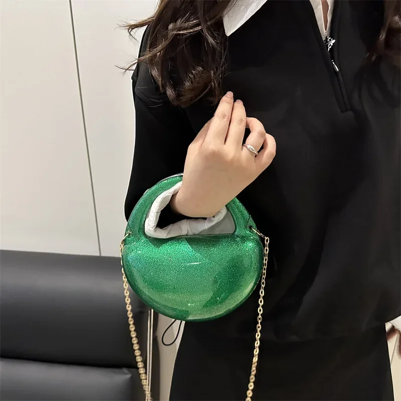 

Candy Color Women's Acrylic Handbag Fashion Banquet Shoulder Underarm Bag with Chain Fashion Accessory