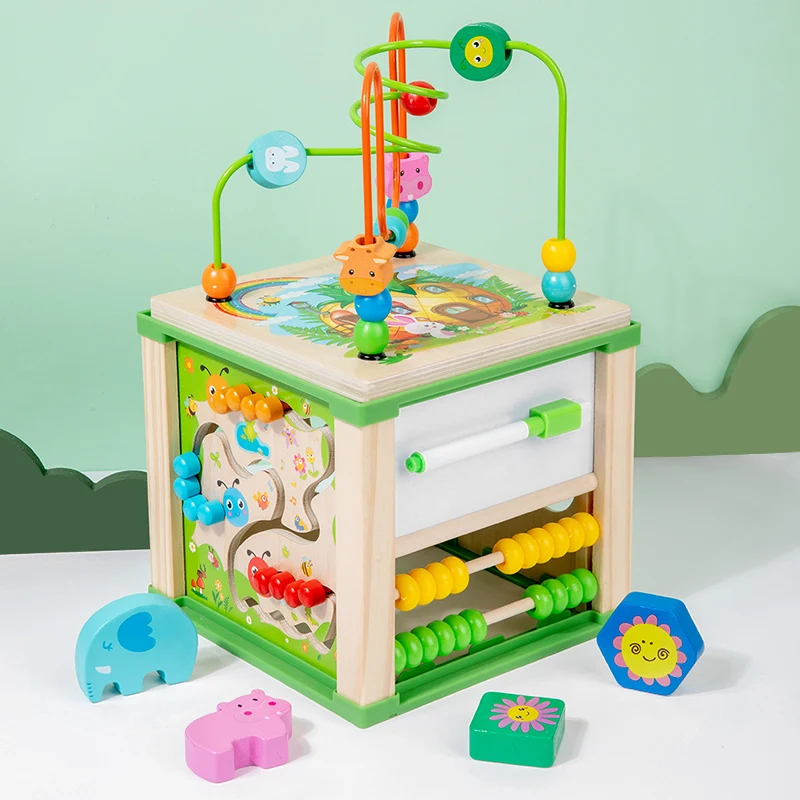 กล่องปริศนาหลากหลายรูปแบบ: เล่นกับลูกปัด ประกอบวัตถุต่างๆ และฝึกมือและสมอง เด็กๆ สนุกไปกับการพัฒนาทักษะ—สุดยอด