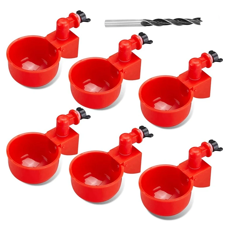 Chicken Water Cups, Automatic Chicken Waterer Kit Poultry Drinking Bowl For Chicken