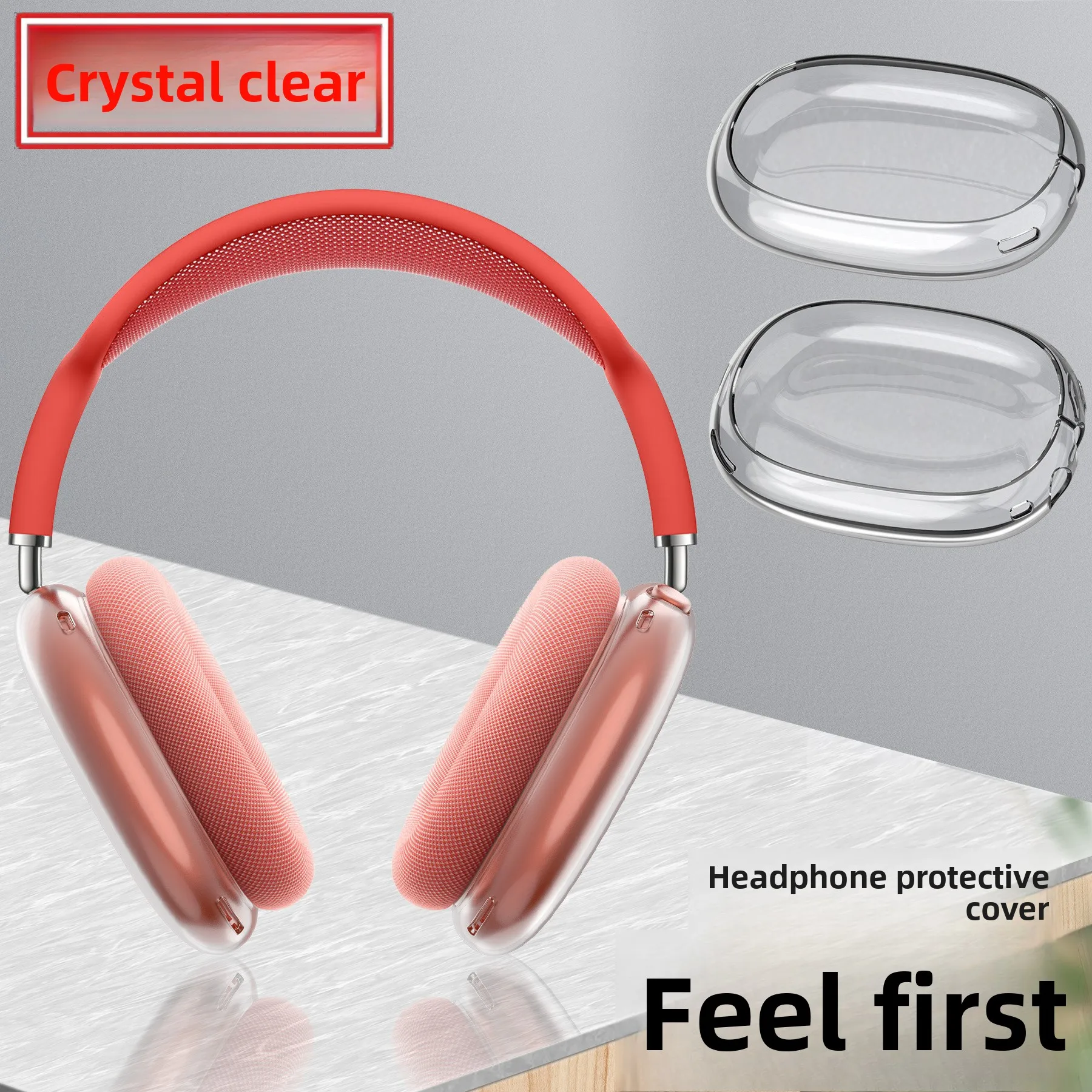 

For AirPods Max Earphone Protective Case Transparent For Apple Head mounted Bluetooth Earphone Protective Cover