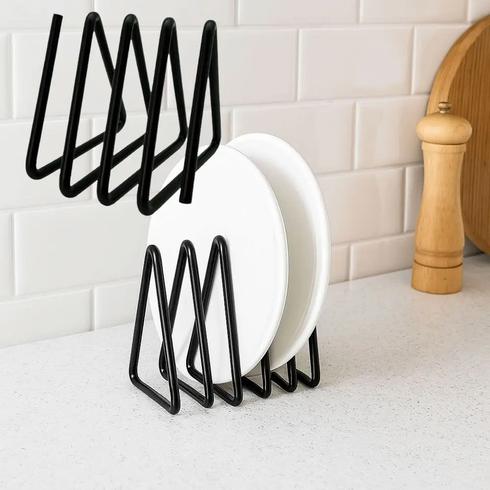 

Металлическая стойка для хранения разделочной доски, антикоррозийная, износостойкая, треугольная стойка для сковороды, компактный держатель разделочной доски