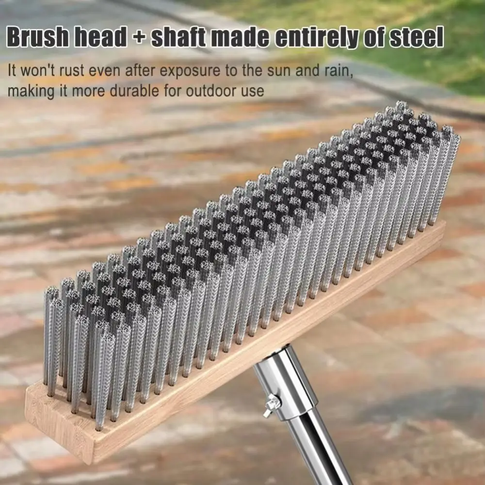 Stainless Steel Wire Broom Brush Corrosion-Resistant Rust-Proof Floor Scrubbing Brush Heavy Rough Scrubber Stainless Steel Brush