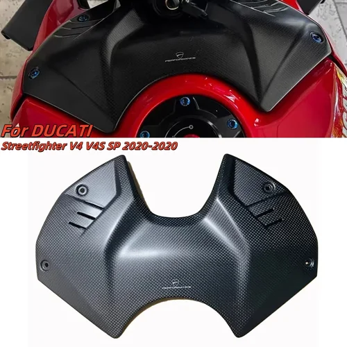 DUCATI Streetfighter V4 V4S SP 2020-2022 액세서리 오토바이 탄소 섬유 전면 연료 탱크 캡 배터리 커버 페어링