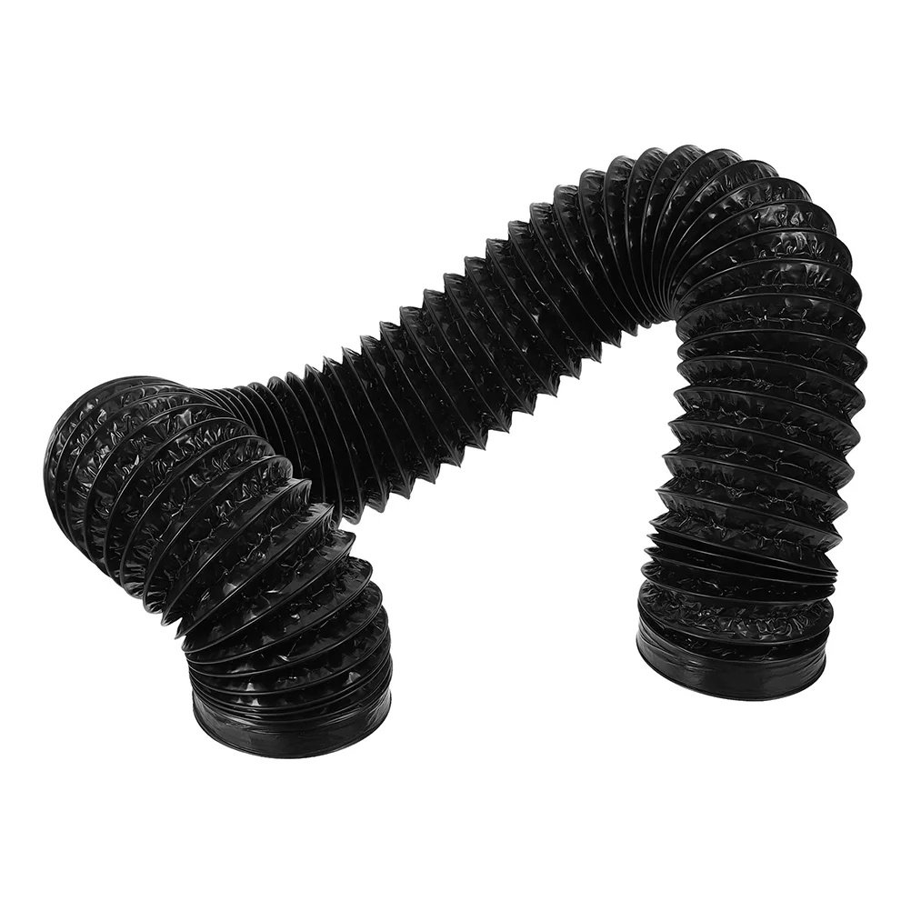 Flexible Aluminum Pipe Dryer Machine Air Conditioner Drain Hose Portable Black Kit