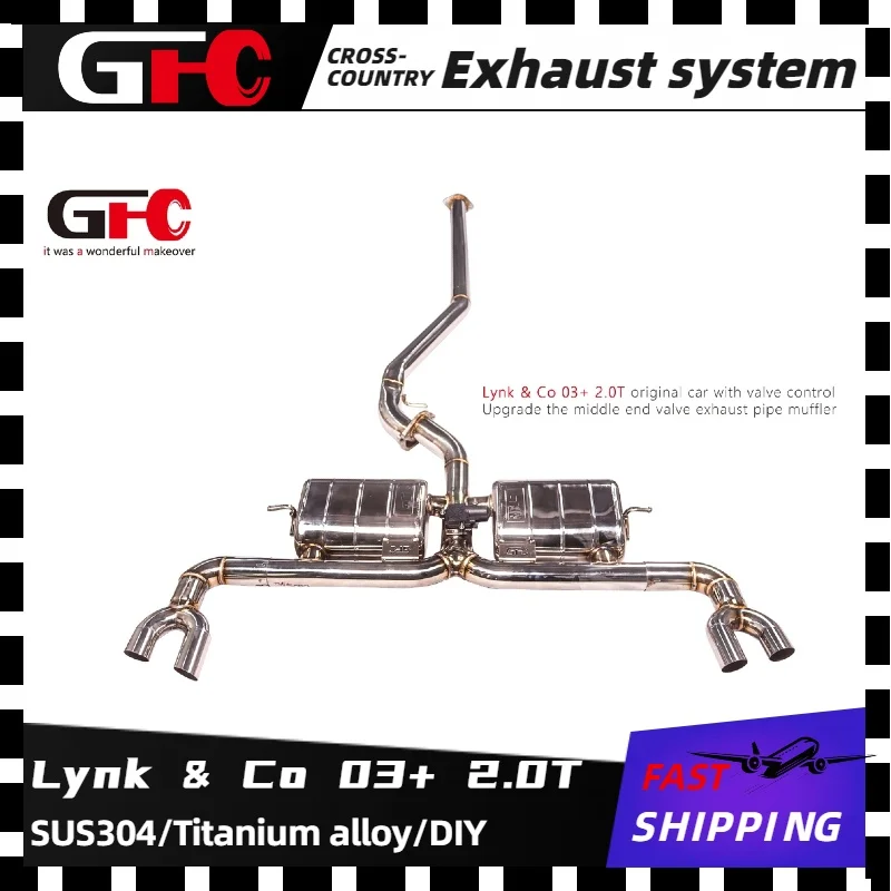 

Высокопроизводительная выхлопная система Catback из нержавеющей стали SUS304, с клапаном глушителя и 4 насадками. Оригинальный диффузор для Lynk & Co 03+ 2.0T 2020-2022 годов