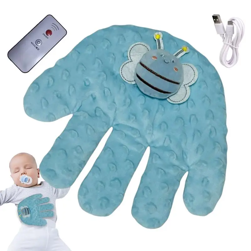 

Babies Soothing Hand Pillow Adjustable Babies Sleeping Aid Palm Children Sleep Automatic Beater Hand Gloves Cute Animal