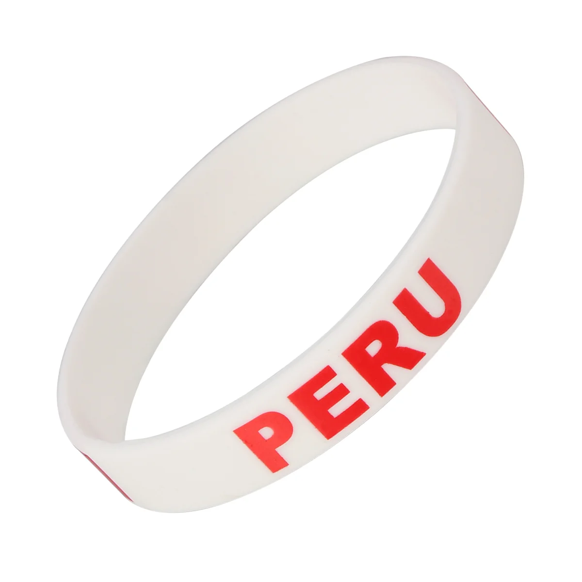 6 Pcs Country Silicone Wristband Fashion Sports Bracelet  (Peru) country bracelet country wristband country wrist bands