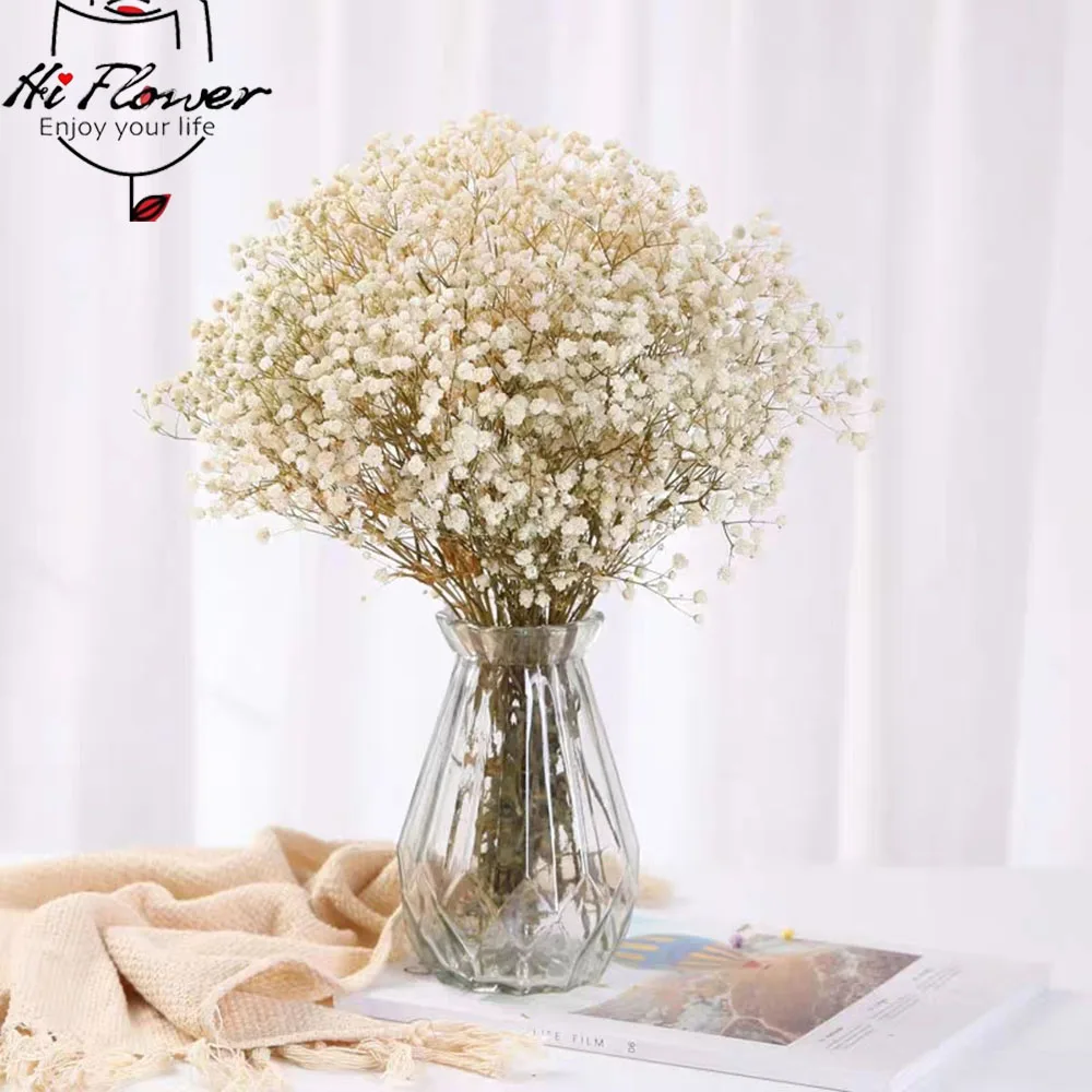 Dried Baby Breath Flowers Bouquets Colorful White Gypsophile Natural Dry Flower Gypsophila Wedding Decoration Nordic Home Decor