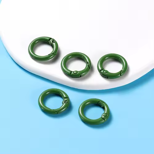 5Pcs/Lot 21 Colors Metal O Ring Spring Clasp Openable Round Carabiner Keychain Clips Hook Dog Chain DIY Jewelry Buckle Connector - Image 14