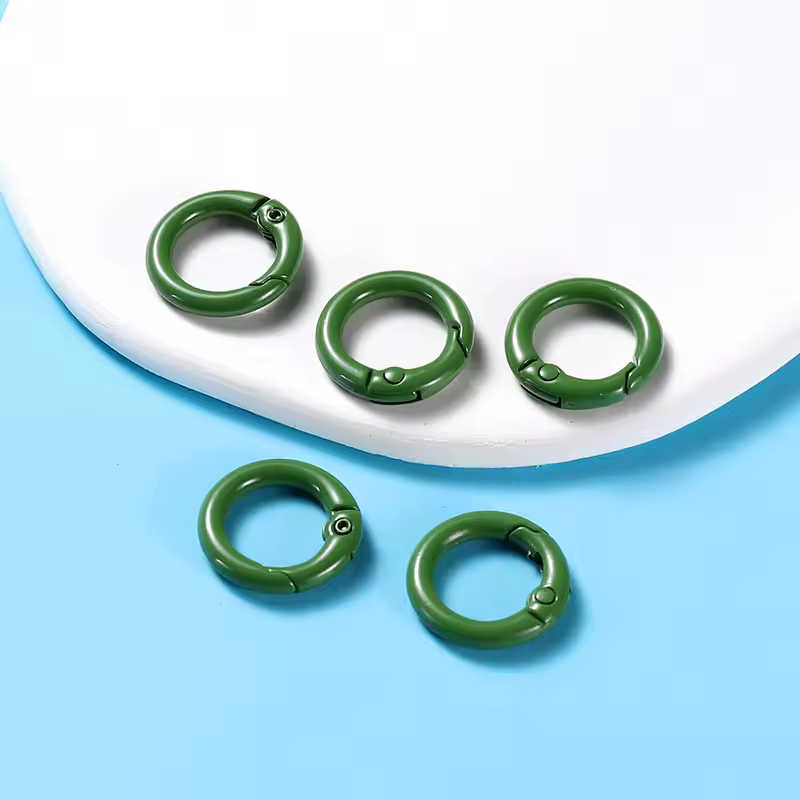 5Pcs/Lot 21 Colors Metal O Ring Spring Clasp Openable Round Carabiner Keychain Clips Hook Dog Chain DIY Jewelry Buckle Connector - Image 14