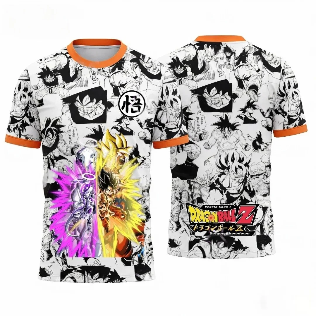 2026 Dragon Ball Comic-Muster T-Shirt Dragon Ball Bedruckter Fußballanzug Sport Schnelltrocknend Herren T-Shirt Kinder T-Shirt Y2k
