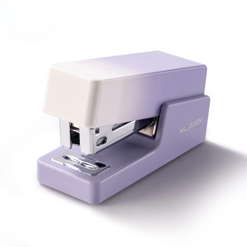 Mini Stapler Creative Simple Gradient Color Student Exam Paper Stapler Office Binding Machine Desk Stationery Tool Supply