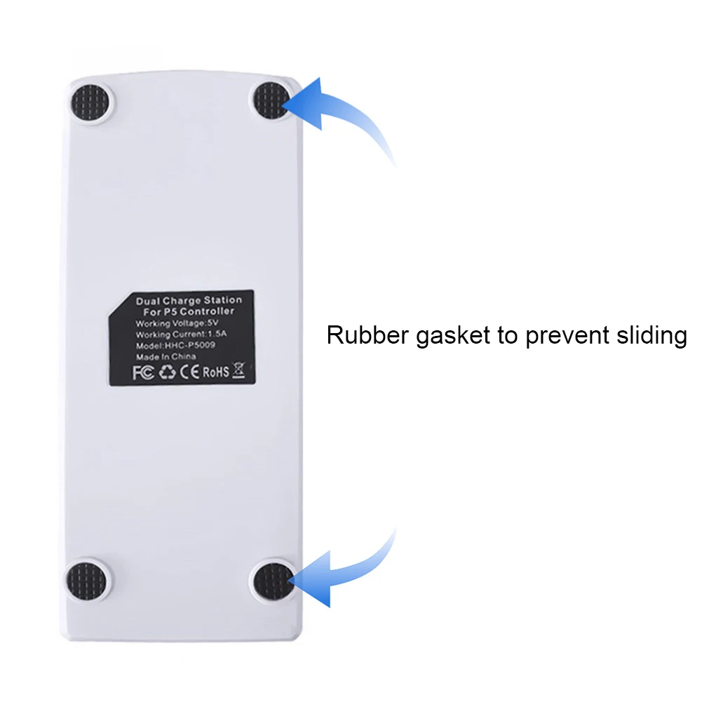 For PS5 Dual Controller Charging Dock Non-slip Charging Station Controller Charger Station for PlayStation 5 Controller Charger