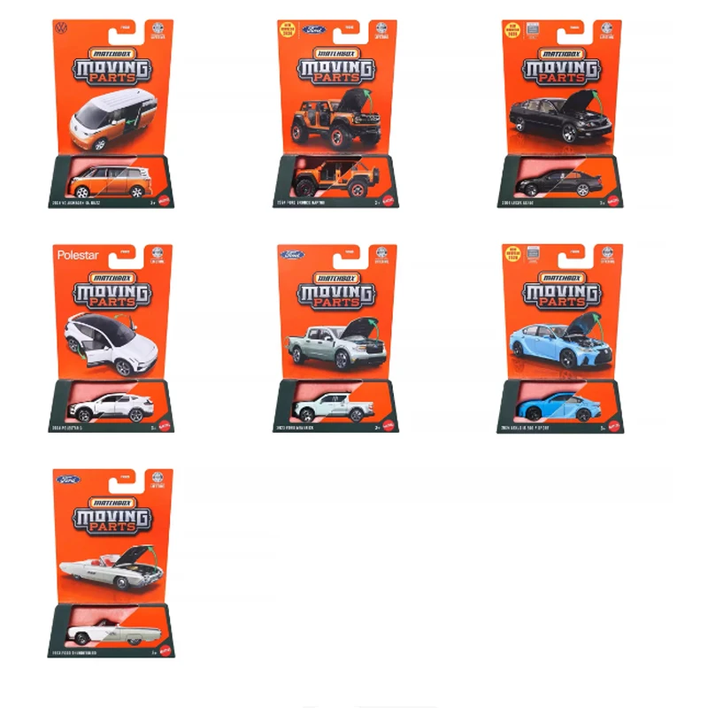 Auténticos coches Matchbox con piezas móviles, juguetes para niños, modelos de vehículos Ford, Lexus, Volkswagen, Thunderbird, Polestar a escala 1:64, regalo de cumpleaños