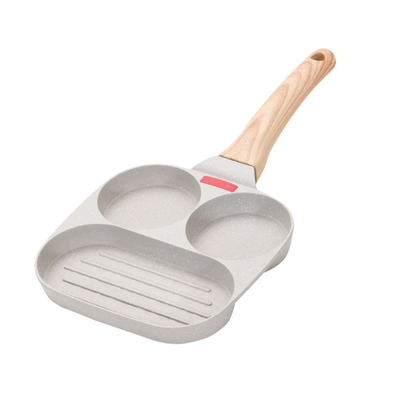 

3 Holes Frying Pan Multi Eggs Frying Pan Three-in-One Nonstick Pancake for Meat Drop shipping