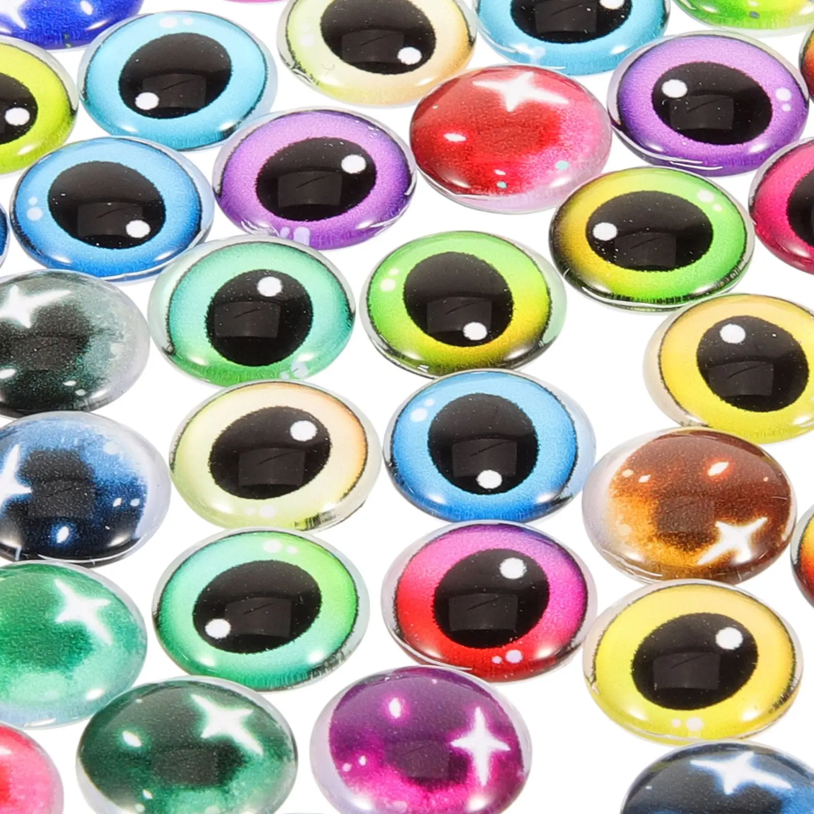 

100 Pcs 12mm Artificial Fake Eye Balls for Crafts Supplies Decorative Eyeballs Realistic Glass Accessories