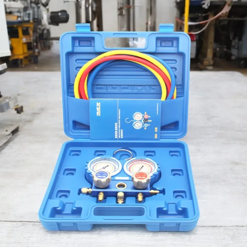 

VALUE VMG-2-R22-B Liquid Filling Pipe Double Meter Fluorine Meter Air-conditioned Set Fluoridation Table Group Refrigerant